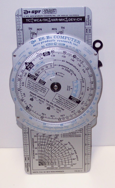Calculatrice pour navigation aérienne APR E6-B